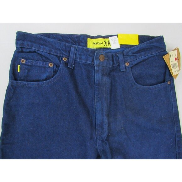 Vintage X-AM Blue Denim Hip Hop Old School Jeans USA Made 34X30 90s Big Baggy - Picture 3 of 9